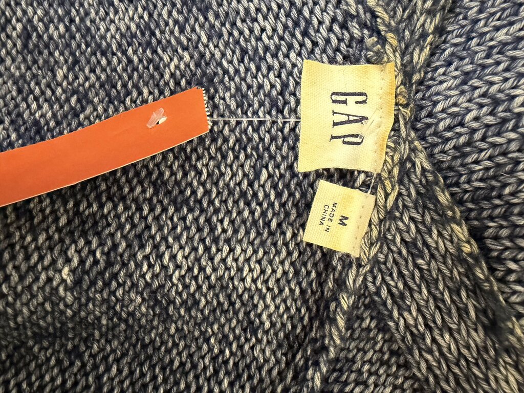 Gap Blue Knit Open-Front Cardigan