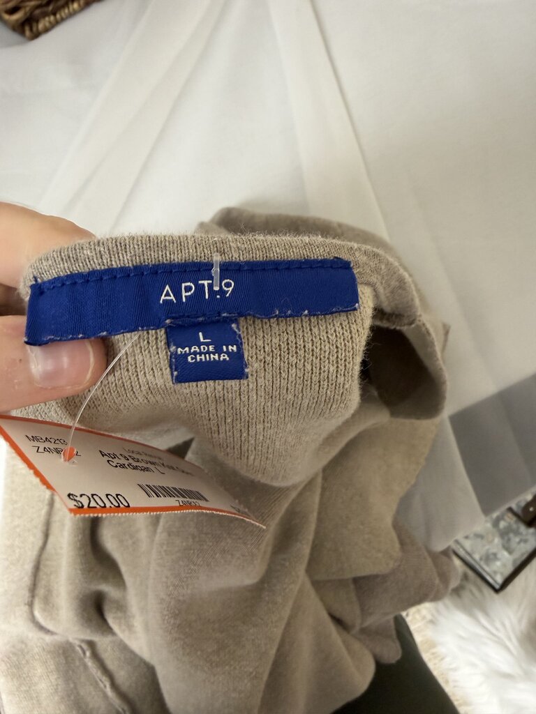 Apt 9 Brown Knit Open Cardigan