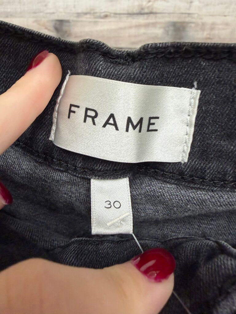 Frame Black Wide Leg Denim Jeans