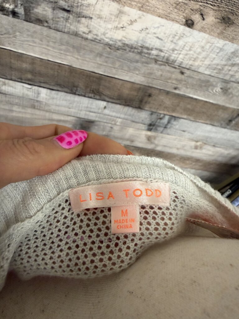 Lisa Todd Abstract Floral Print Knit Sweater