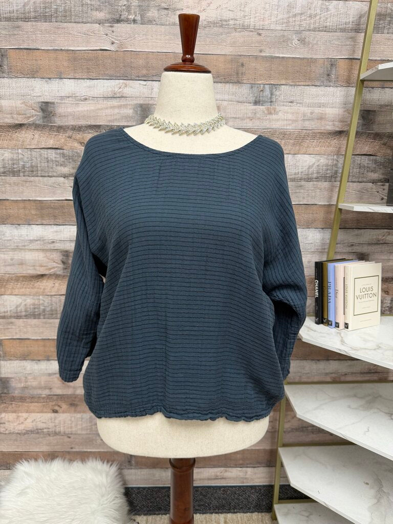 Prairie Underground Ribbed Knit 3/4 Sleeve Top