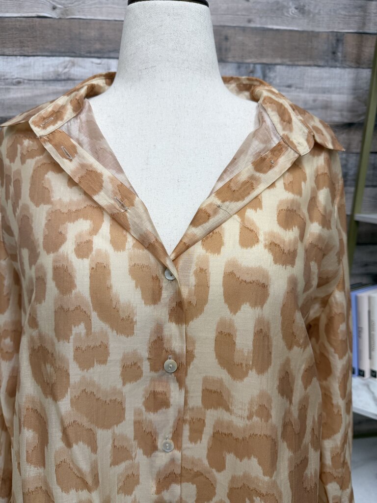 Lucky & Coco Leopard Print Button Down Shirt