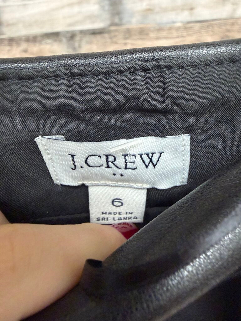 J.Crew Black Faux Leather Mini Skirt