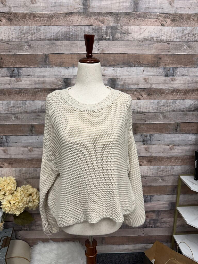 Mieu Muse Cream Knit Pullover Sweater