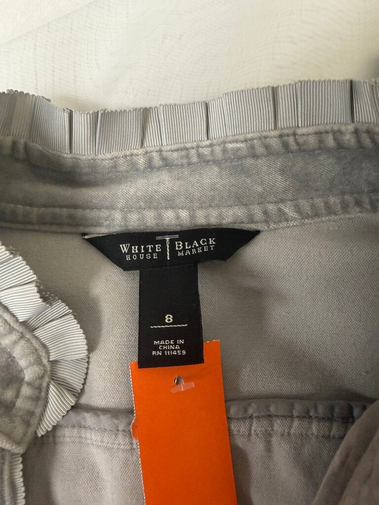 White House Black Market Grey Velvet Blazer