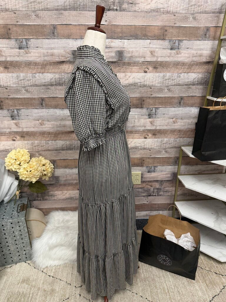 Max Studio Black/White Gingham Check Dress