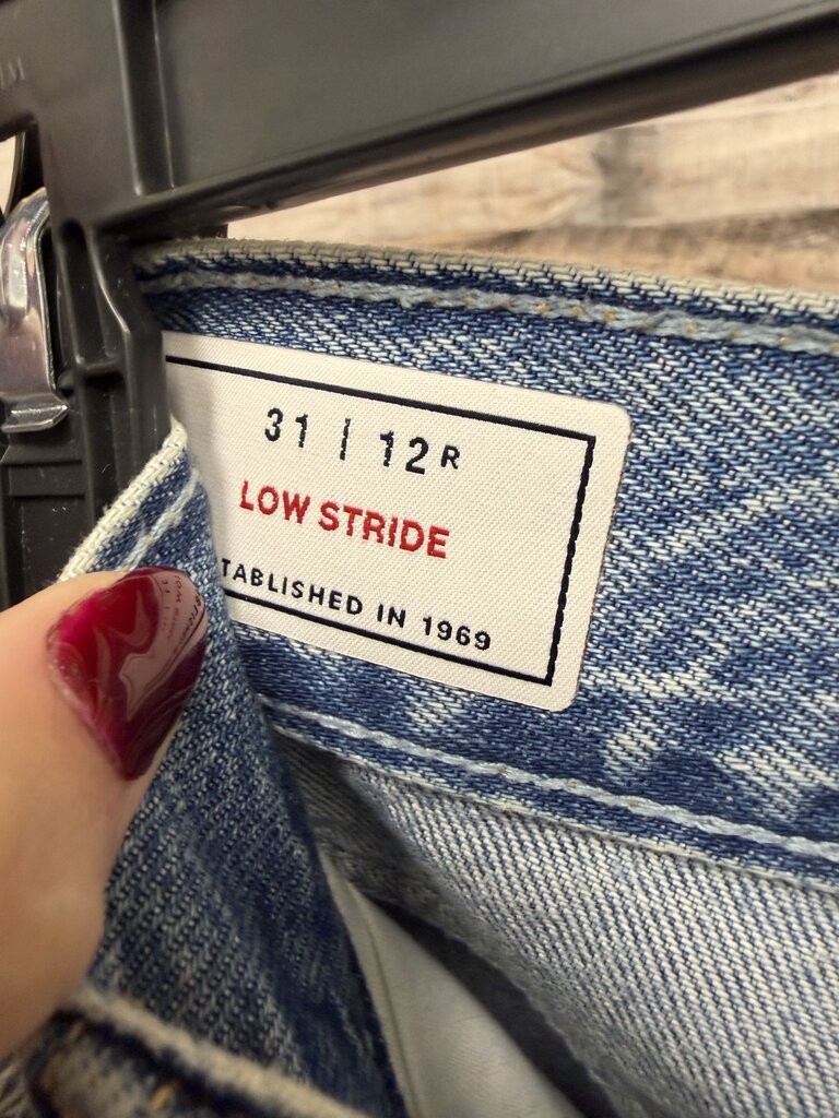 GAP Low Stride Straight Leg Distressed Jeans