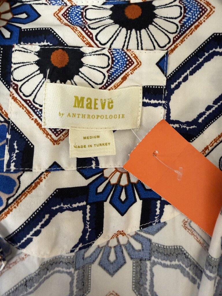 Maeve Geometric Floralm Print Shirt Dress