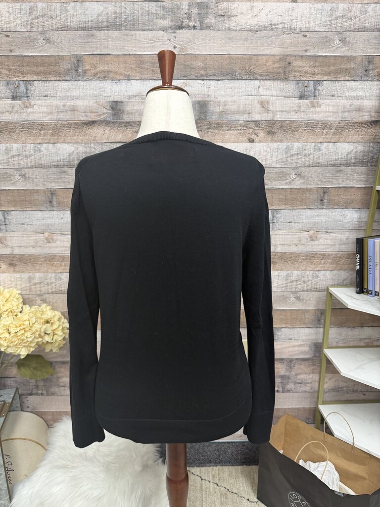 LOFT Black Long Sleeve Button Front Cardigan