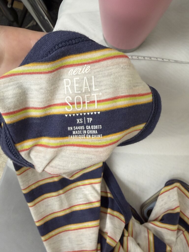 Aerie Blue & Yellow Stripped Tank