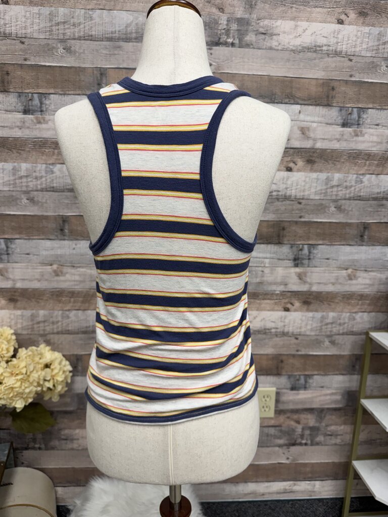 Aerie Blue & Yellow Stripped Tank
