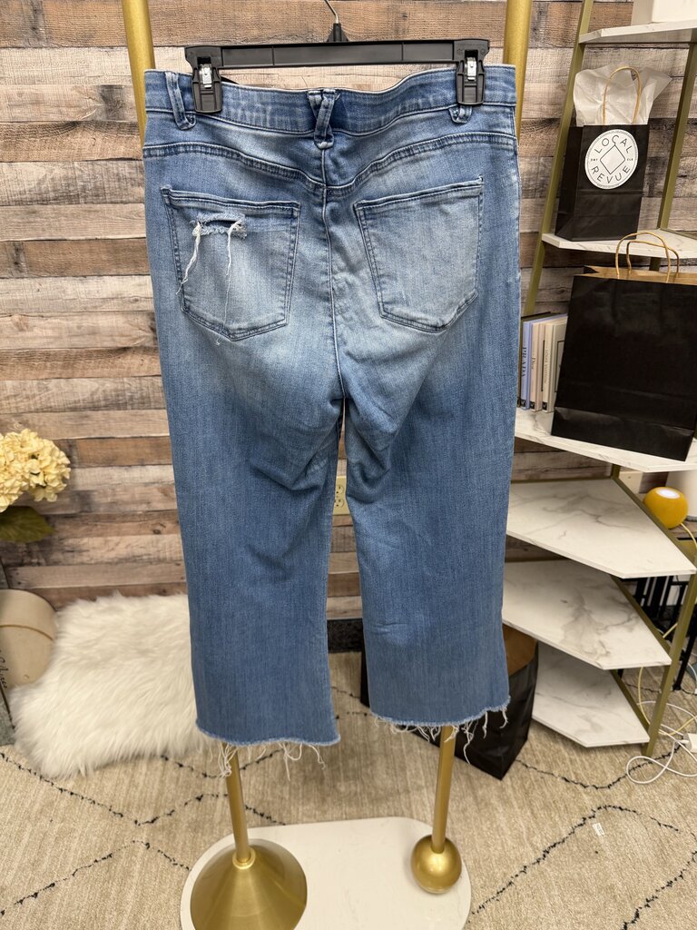 Democracy Blue Straight Jeans With Button Fly