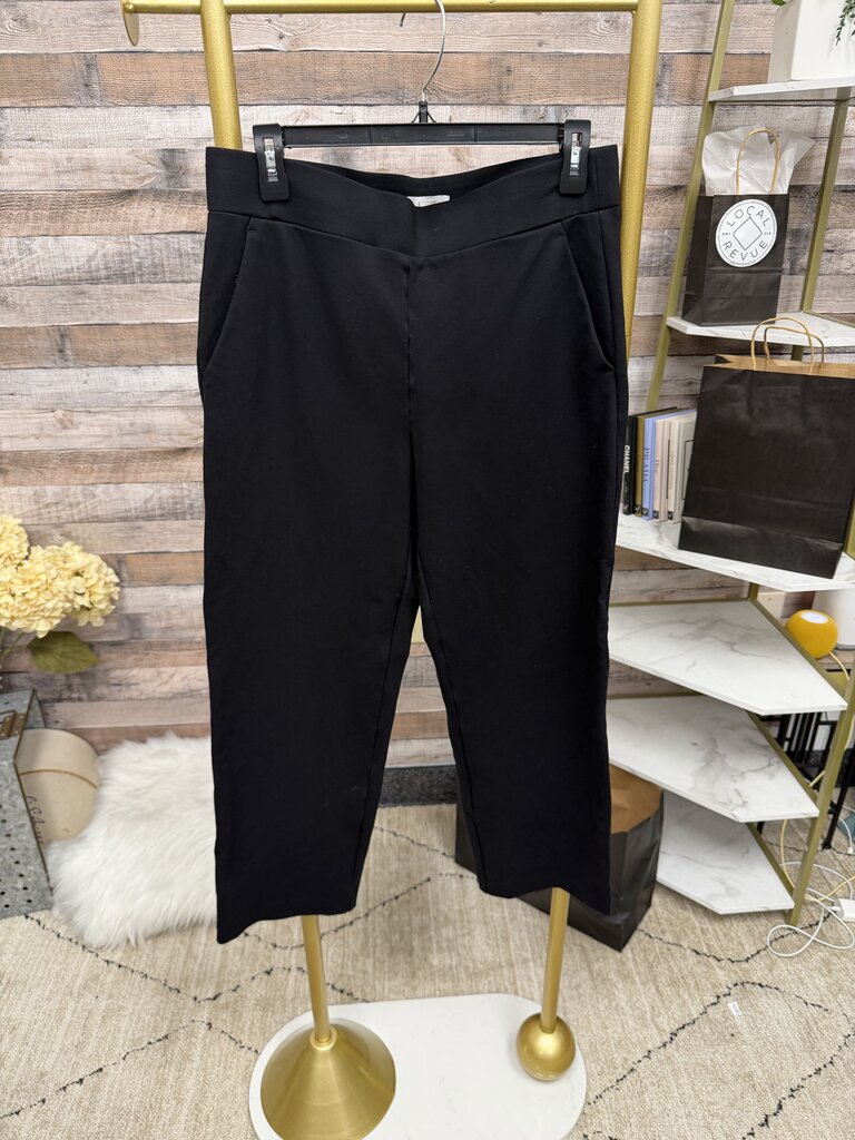 Loft Black Straight Leg Pull-On Pants