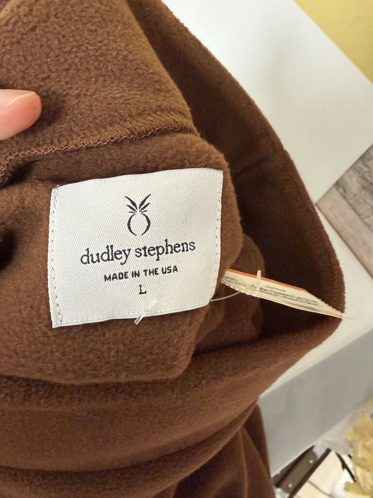 Dudley Stephens Dark Brown Fleece Turtleneck Pullover