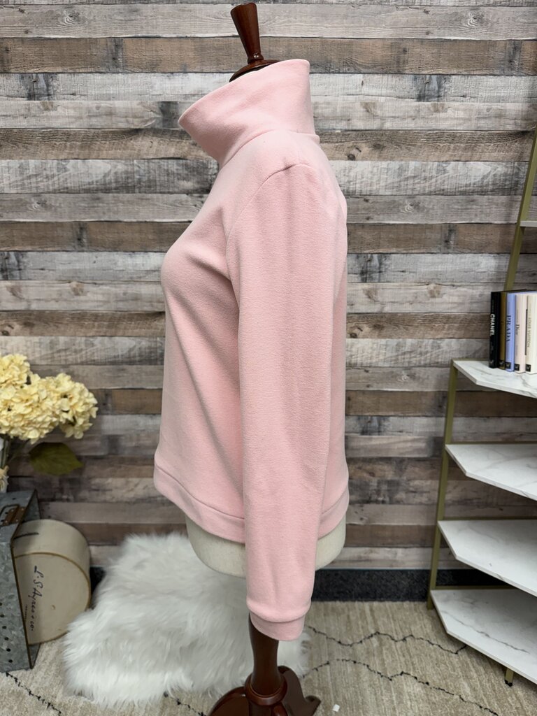 Dudley Stephens Pink Fleece Turtleneck Pullover