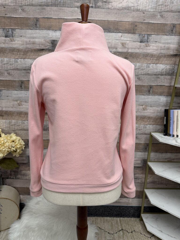 Dudley Stephens Pink Fleece Turtleneck Pullover