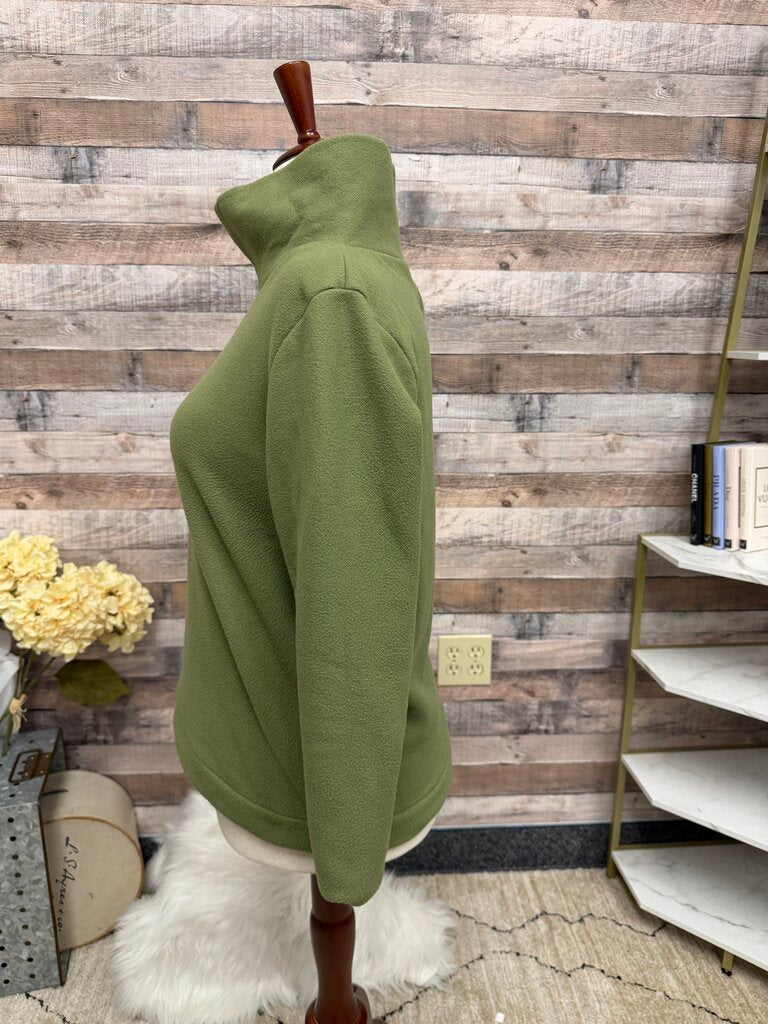 Dudley Stephens Army Green Fleece Turtleneck Pullover