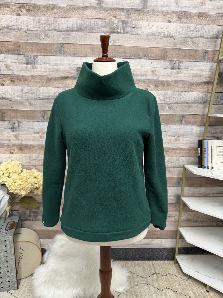 Dudley Stephens Forest Green Fleece Turtleneck Sweater
