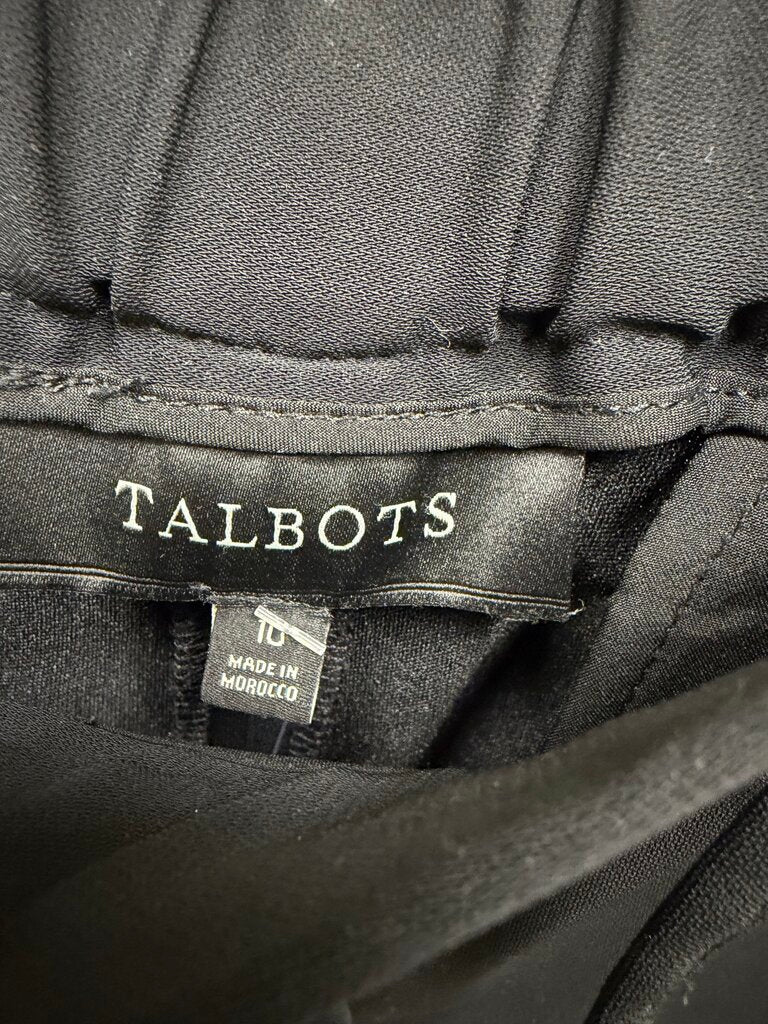 Talbots Black Tie Closure Dress Pants