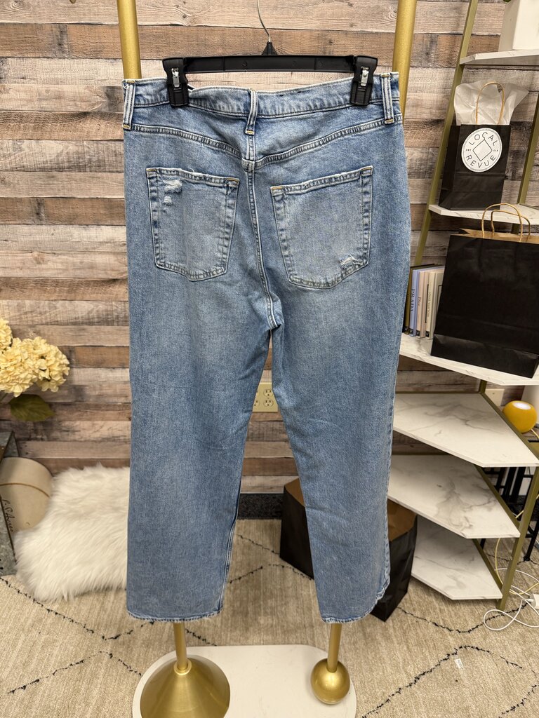 GAP Light Wash Distressed Relaxed Fit Jeans