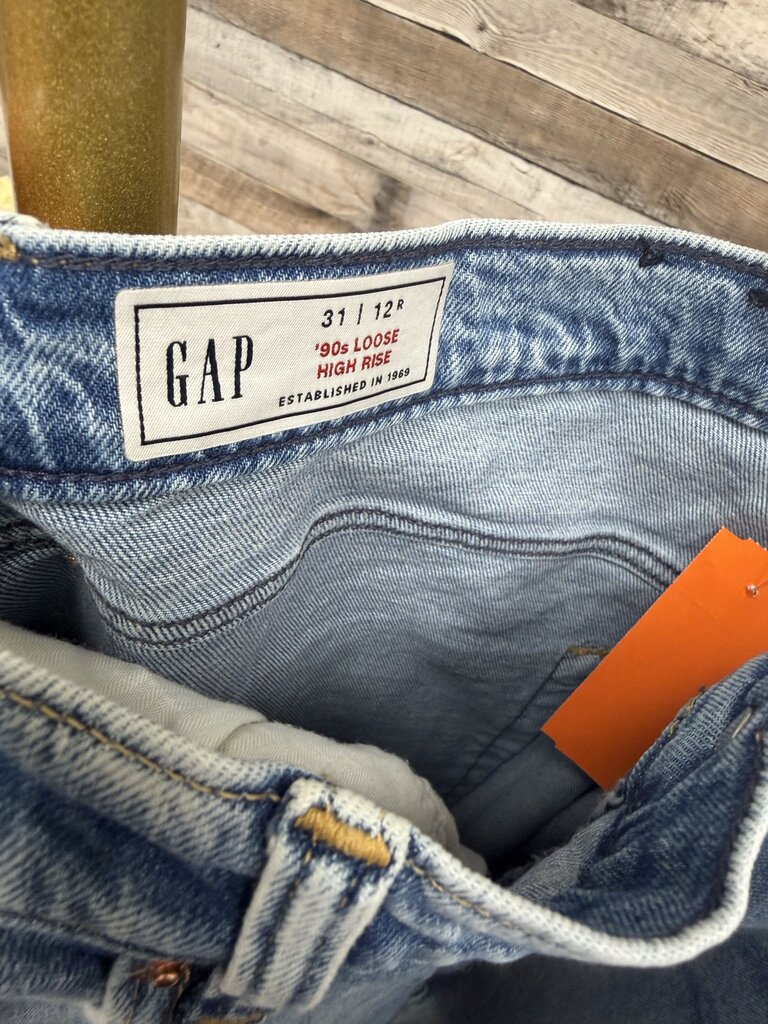 GAP Light Wash Distressed Relaxed Fit Jeans