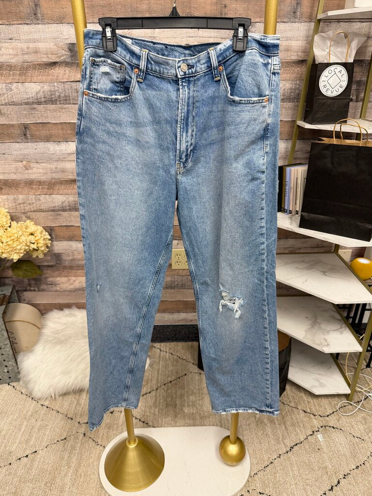 GAP Light Wash Distressed Relaxed Fit Jeans
