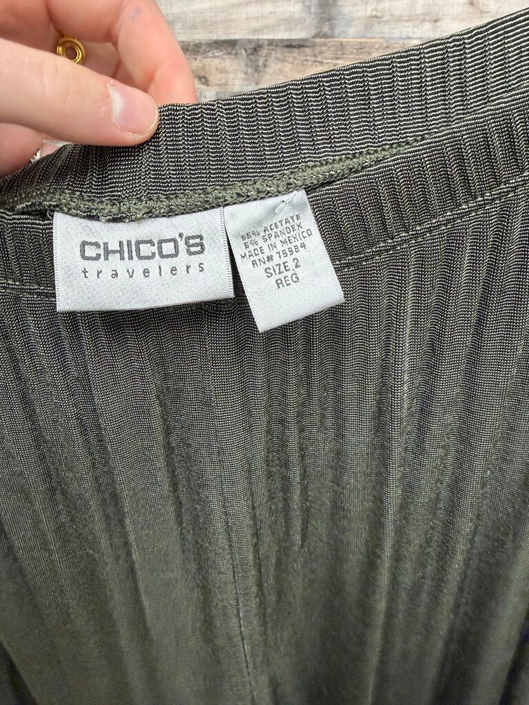Chico's Olive Green Knit Pants