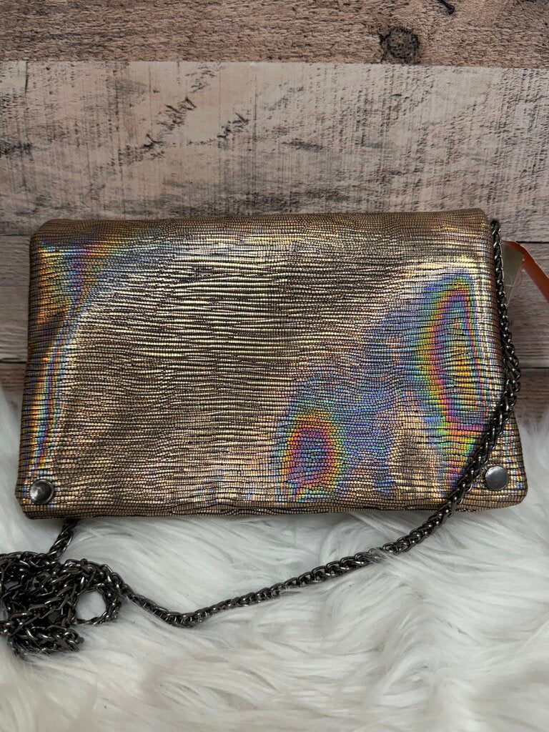 Francesca's Iridescent Holographic Clutch Bag
