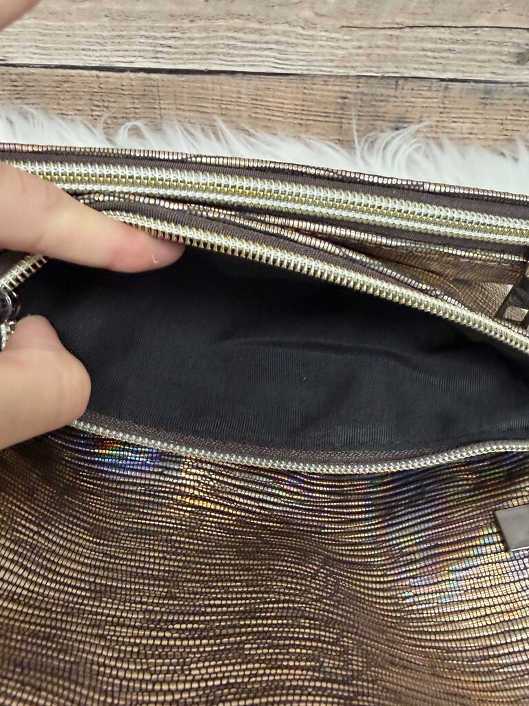 Francesca's Iridescent Holographic Clutch Bag