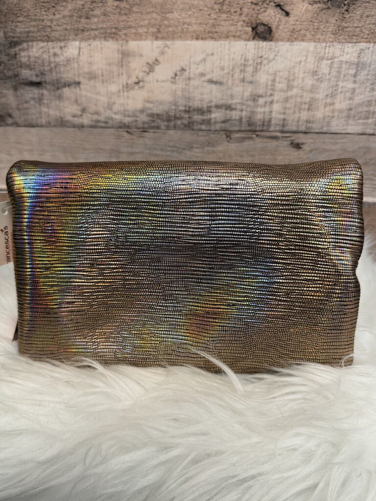 Francesca's Iridescent Holographic Clutch Bag