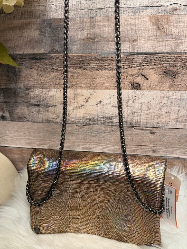 Francesca's Iridescent Holographic Clutch Bag