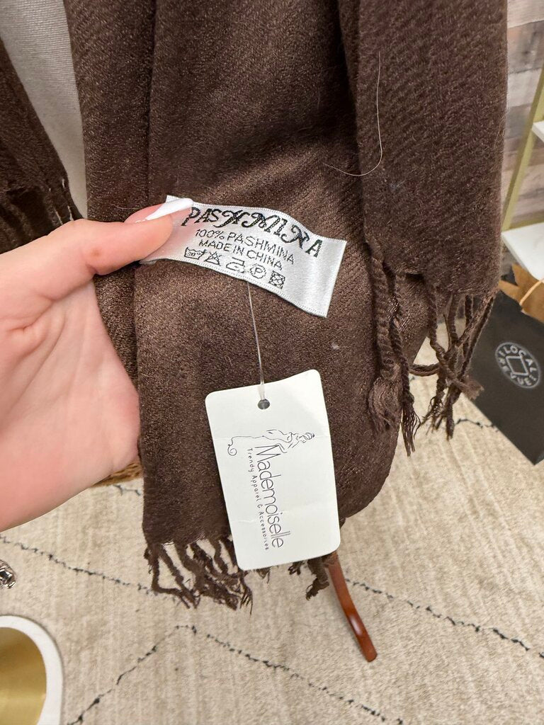 Mademoiselle Brown With Fringe Scarf Mademoiselle Brown N/A women UNCATEGORIZED
