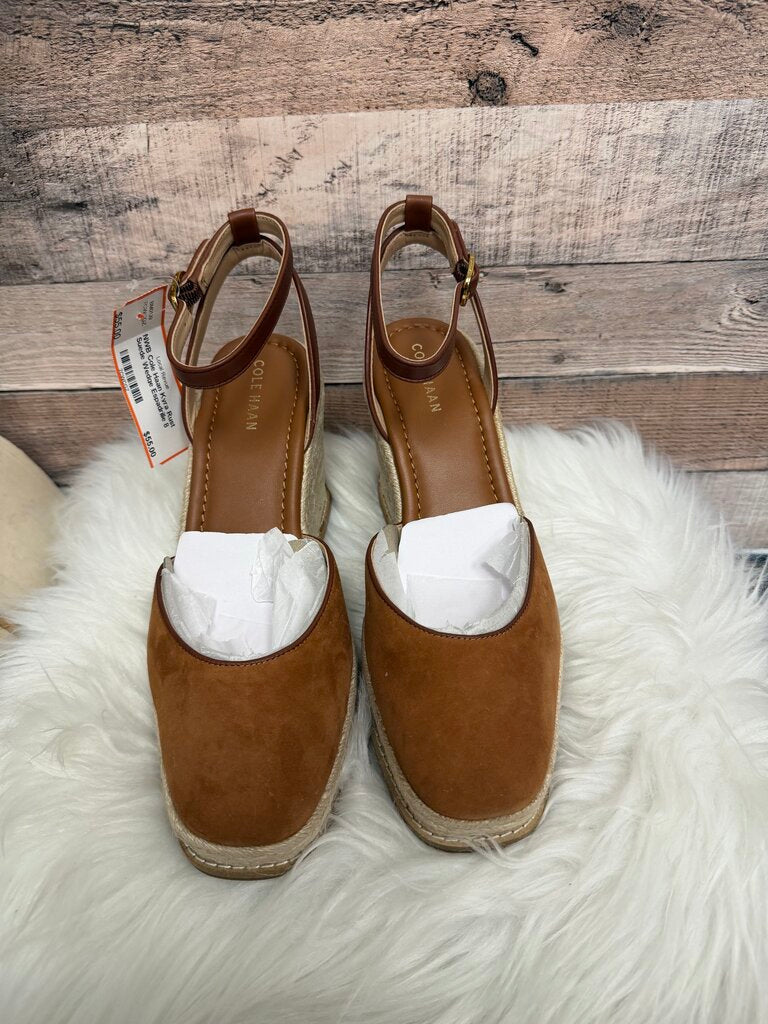 NWB Cole Haan Kyra Rust Suede Wedge Espadrille