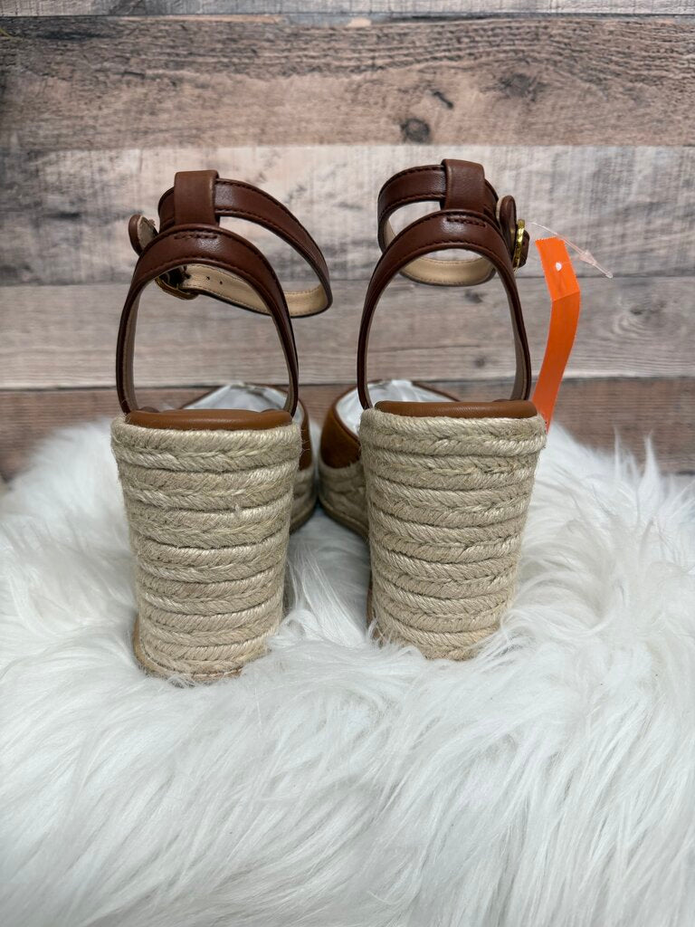 NWB Cole Haan Kyra Rust Suede Wedge Espadrille