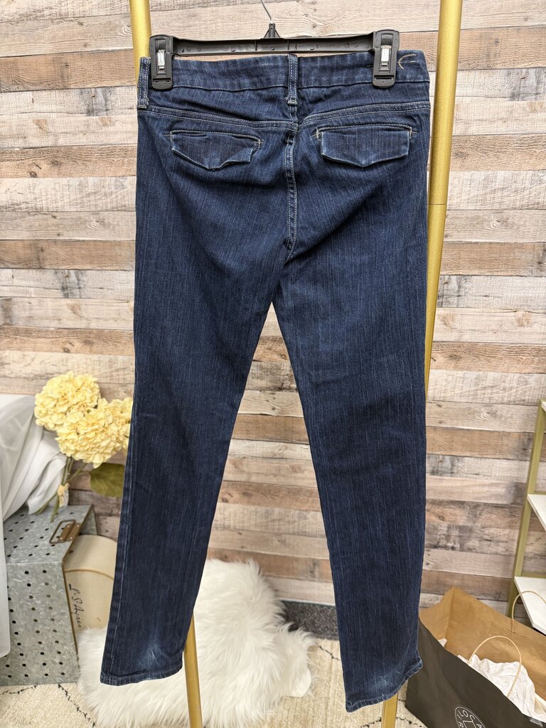 American Eagle Navy Denim Jeans Logo Button