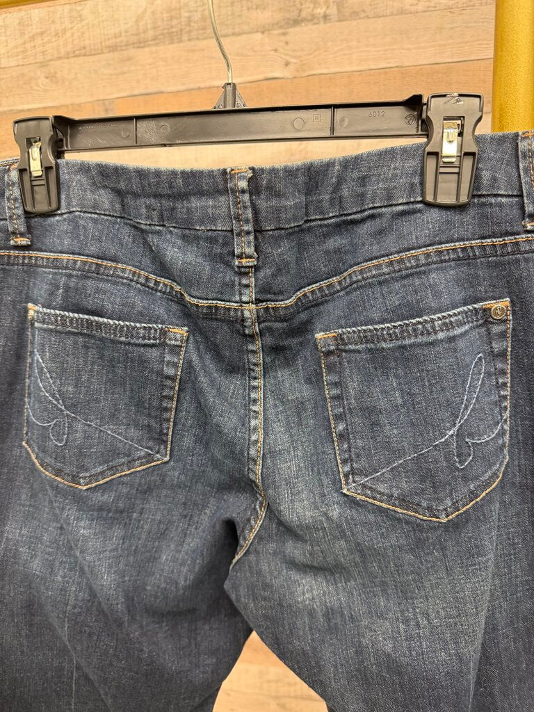 Bisou Bisou Sparkle Pocket Detail Navy Jeans