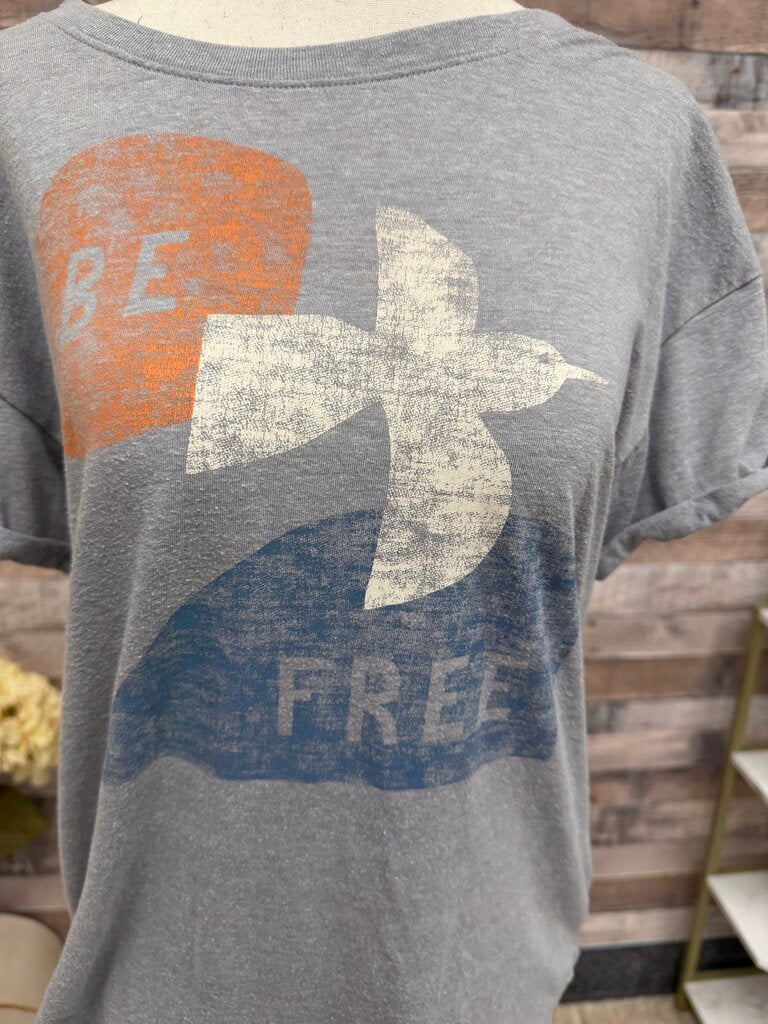 Anthropologie Grey Be Free T Shirt
