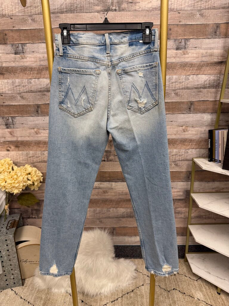 Mother Superior Light Wash Rascal Ankle Snippet