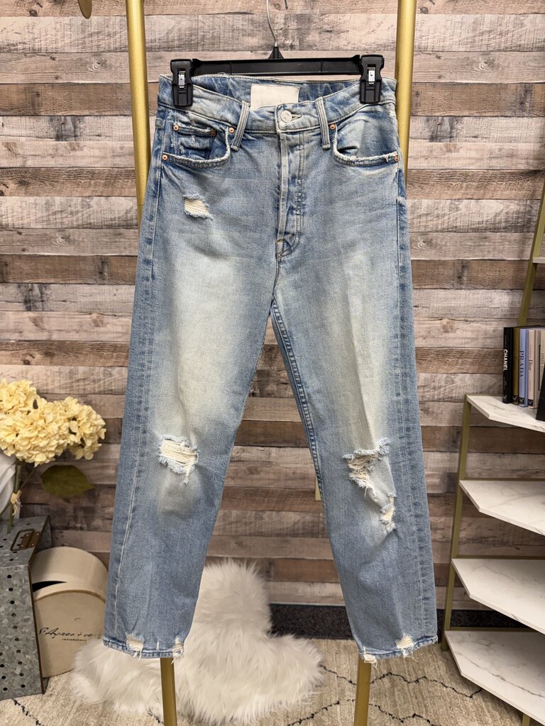 Mother Superior Light Wash Rascal Ankle Snippet
