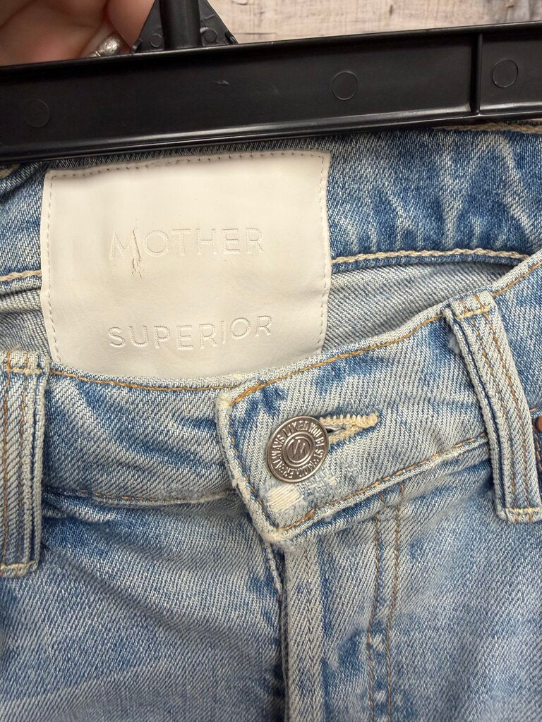 Mother Superior Light Wash Rascal Ankle Snippet Mother Superior Lt Blue 26 women JEANS