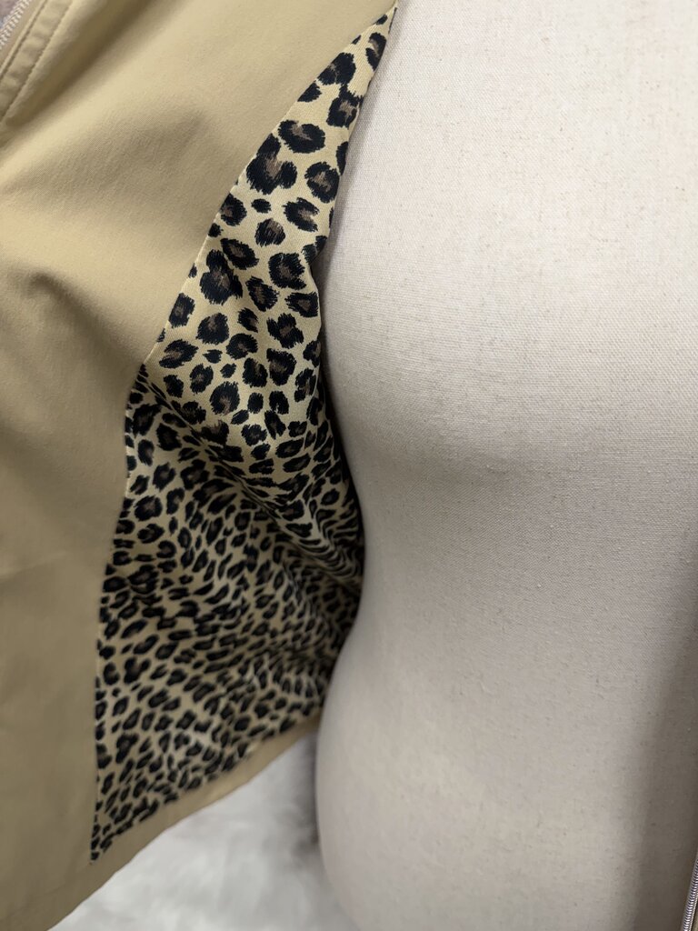 Tail Sleeveless Leopard Print Lining Golf Vest Tail Tan Medium women VESTS