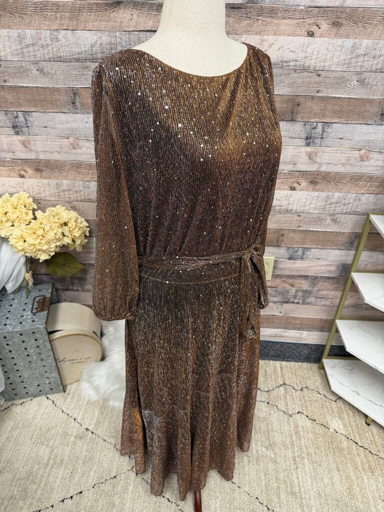 Donna Ricco Brown/Bronze Silver Sequin