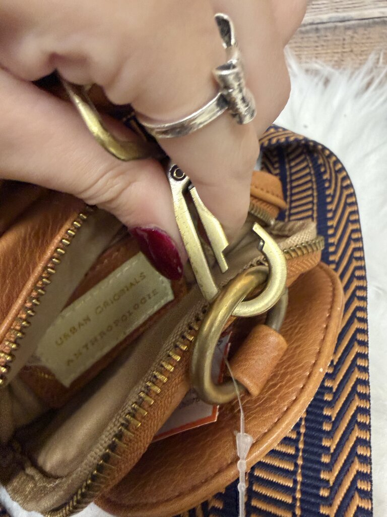 Urban Originals Anthropologie Brown Leather Crossbody Sling Bag
