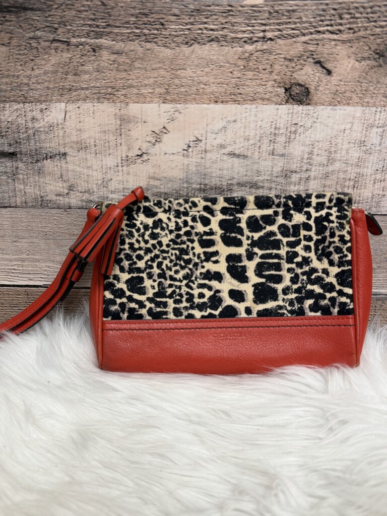 Coach Animal Print and Red Clutch