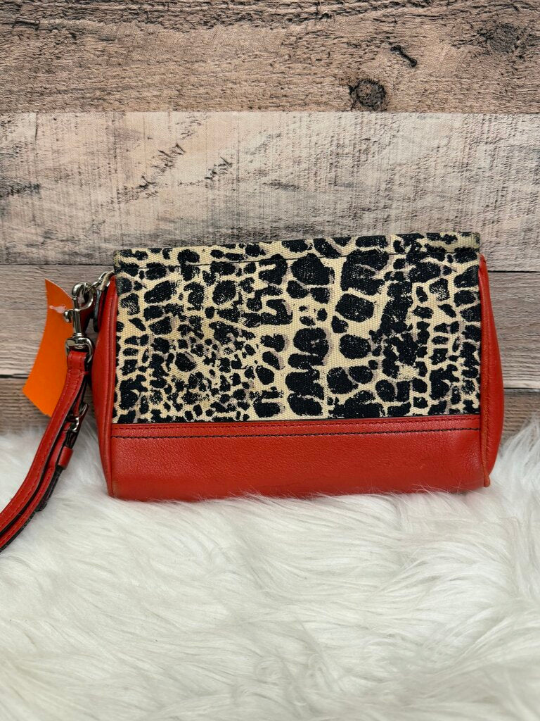 Coach Animal Print and Red Clutch