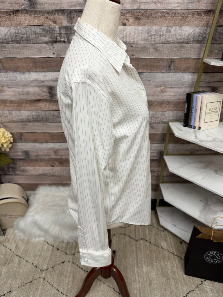 Brooks Brothers Non Iron White/Black Stripe Long Sleeve