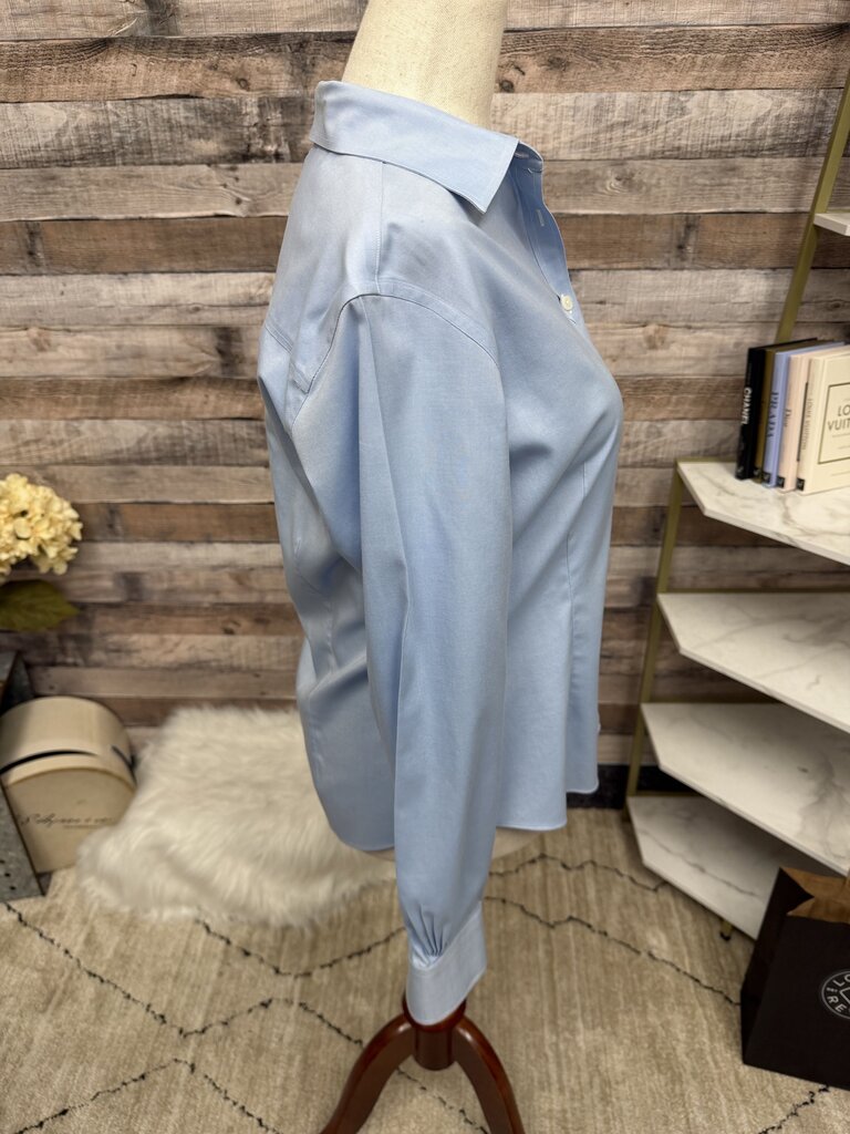 Brooks Brothers blue non iron women's fitted long sleeve dress shirt