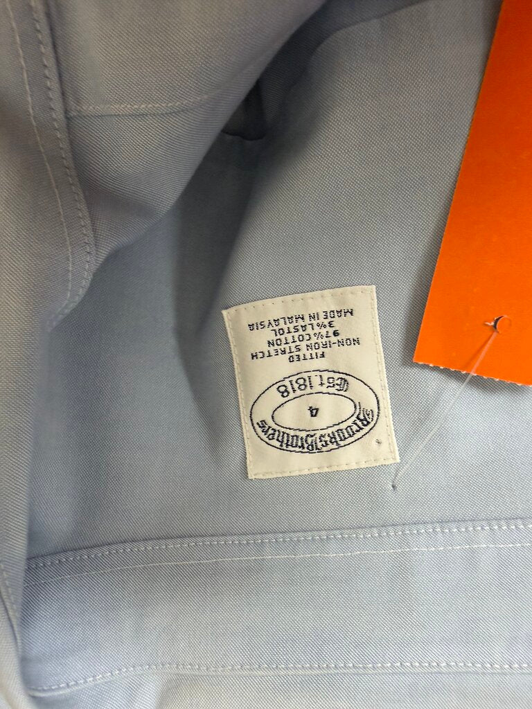 Brookes Bropthes blue fitted non iron long sleeve shirt
