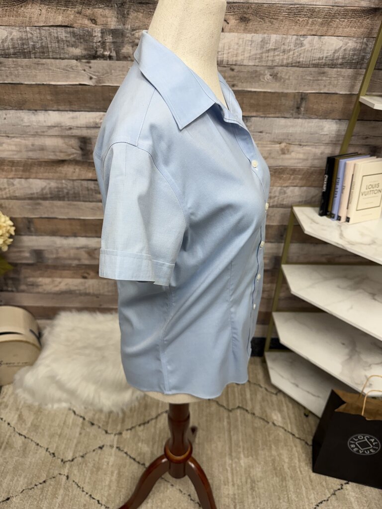 Brookes Bropthes blue fitted non iron long sleeve shirt