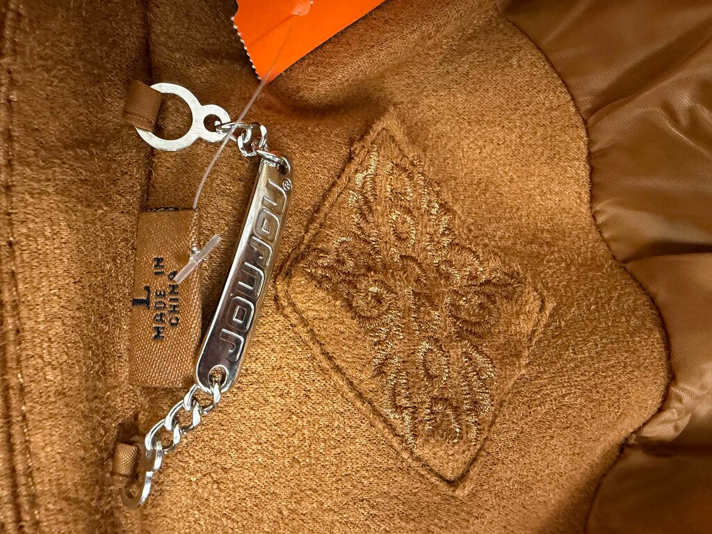 JouJou brown faux suede moto jacket